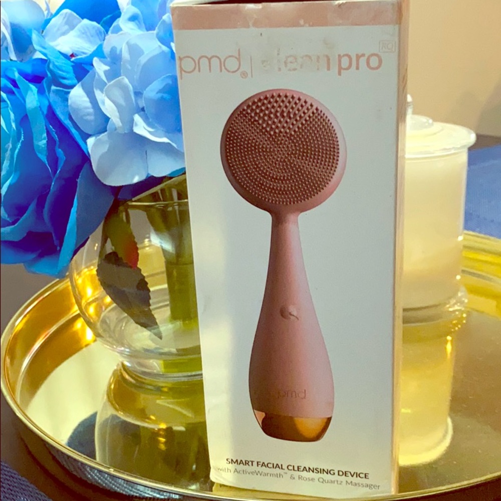 PMD rose quartz smart facial cleaning brush